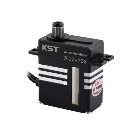Hot Sales KTS X12-708  9.3kg.cm 0.07sec/60deg Black CNC Aluminum case Brushless Micro Servo